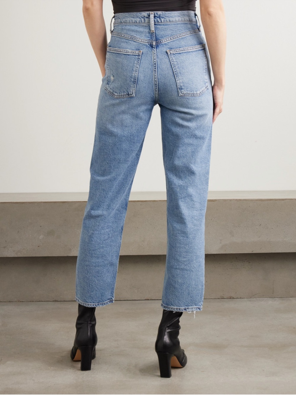 AGOLDE High-Rise Straight-Leg Jeans in Light Blue Wash - Picture 3 of 7
